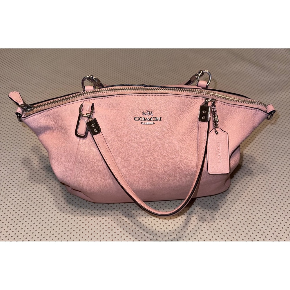 Coach Kelsey Satchel Pink Pebbled Leather Shoulder Bag Vintage